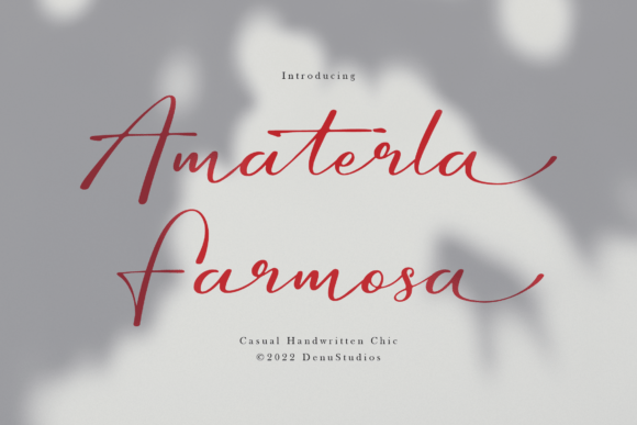 Amaterla Farmosa Font: A Script That Elevates Your Creative Vision
