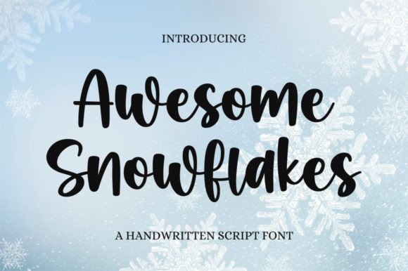 Awesome Snowflakes Font: Elegant Handwritten Style