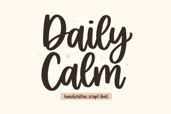 Daily Calm: A Handwritten Script with a Warm Vibe