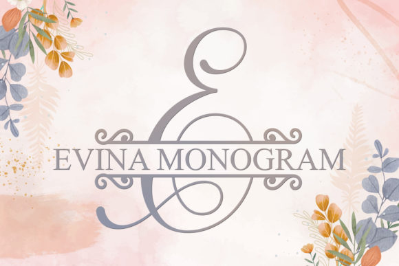 Evina Monogram Font: A Dainty Touch for Romantic Designs
