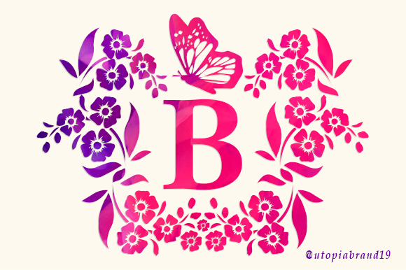 Flower Butterfly Monogram Font: A Unique Touch for Creative Projects