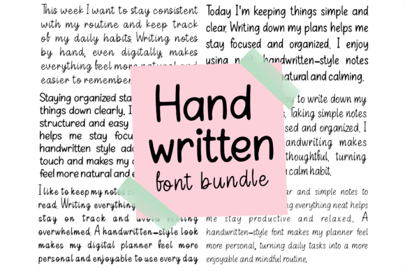Handwritten Font Bundle: A Personal Touch for Digital Creativity