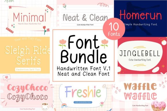 Neat Clean Handwritten Font Bundle V.1: A Versatile Design Resource